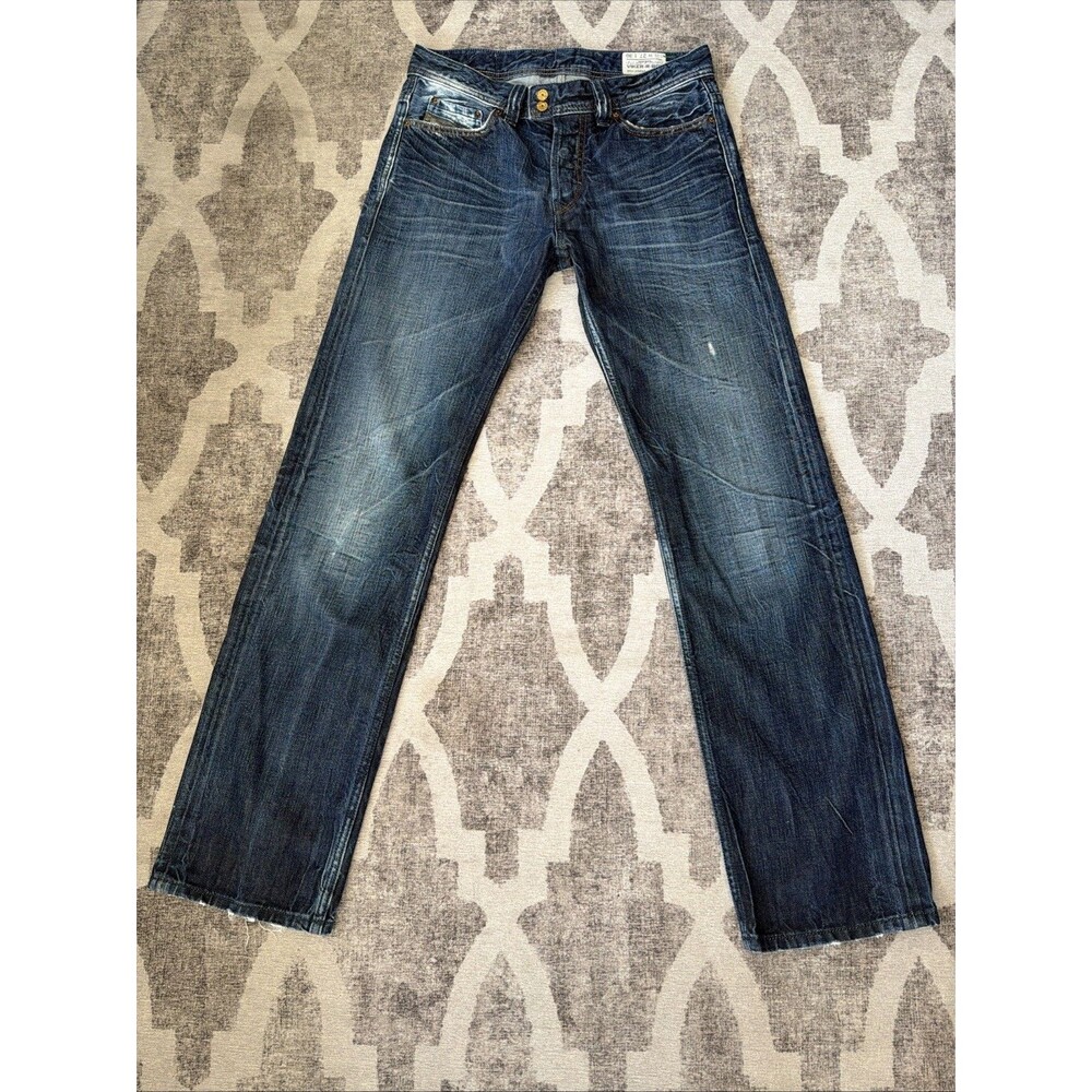 DIESEL VIKER-R-BOX Straight Button Fly Dark Blue Jeans 008P8-Sz 27 x 30 Rare